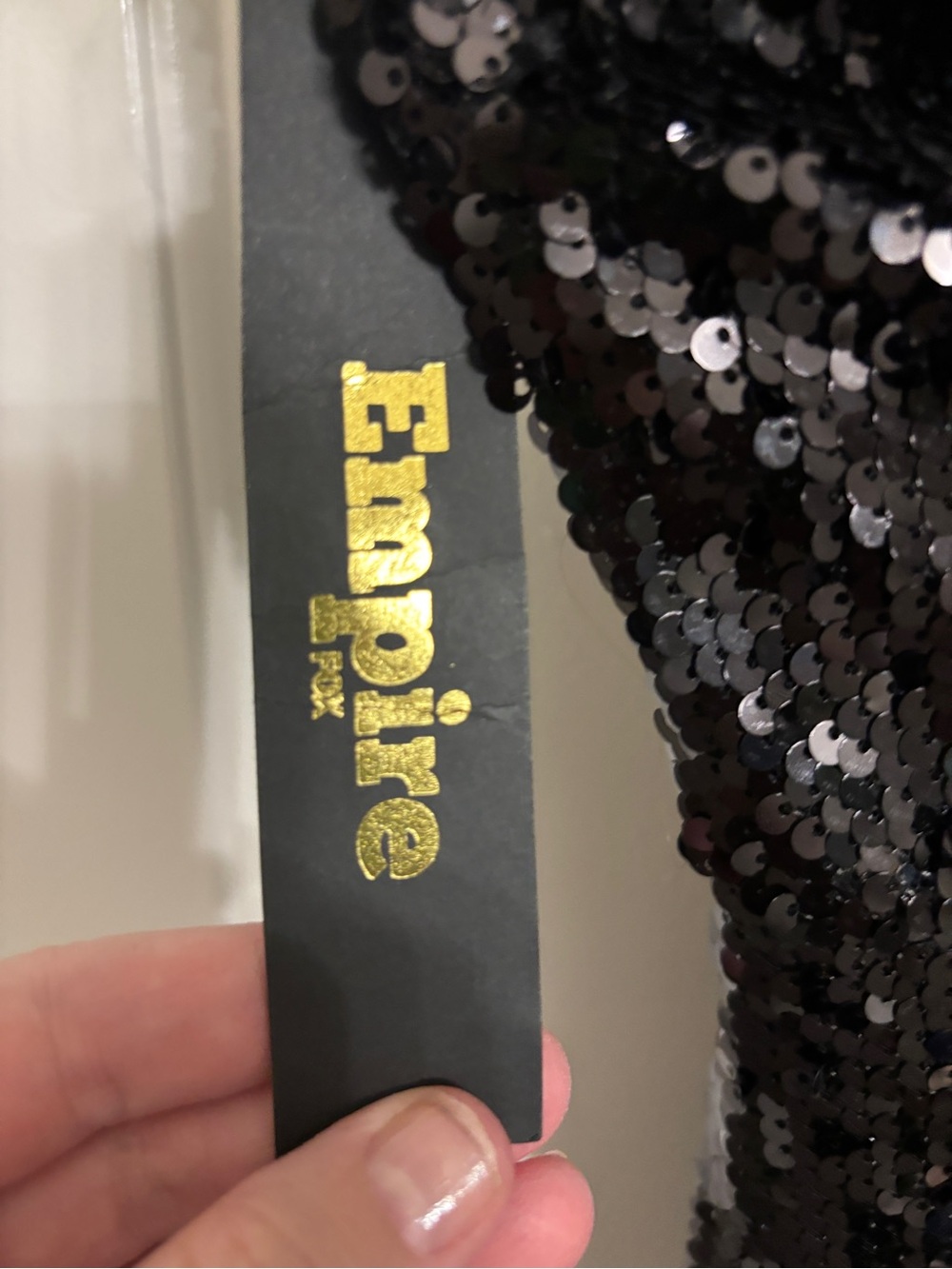 G BY GUESS Empire Fox Capsule Collection Black Sequin Asymmetrical Halter Dress - Picture 5 of 8